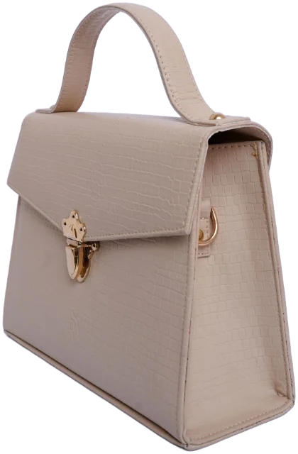 Beige structured bag