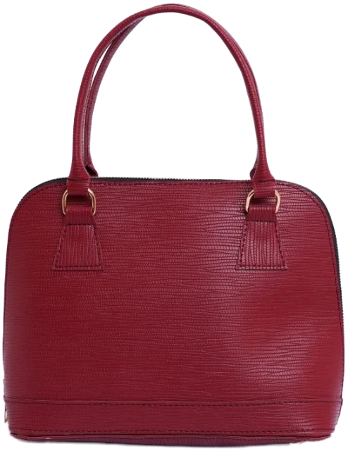 Burgundy top-handle bag