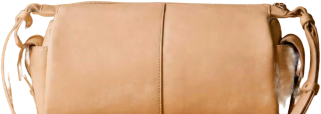 Cream crescent bag