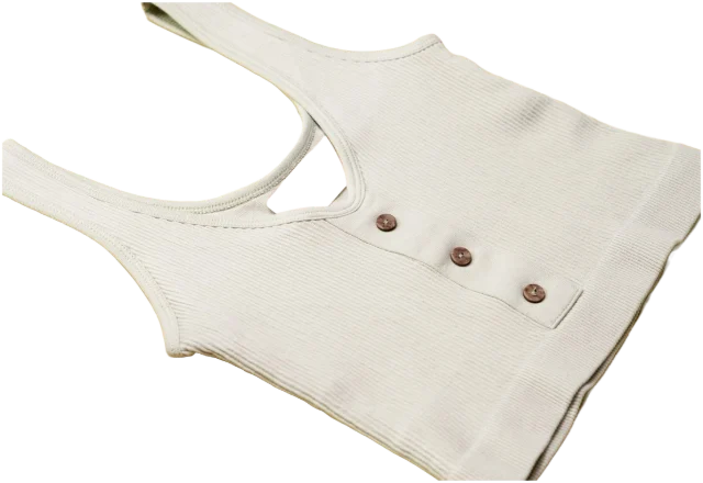 Ivory ribbed tank