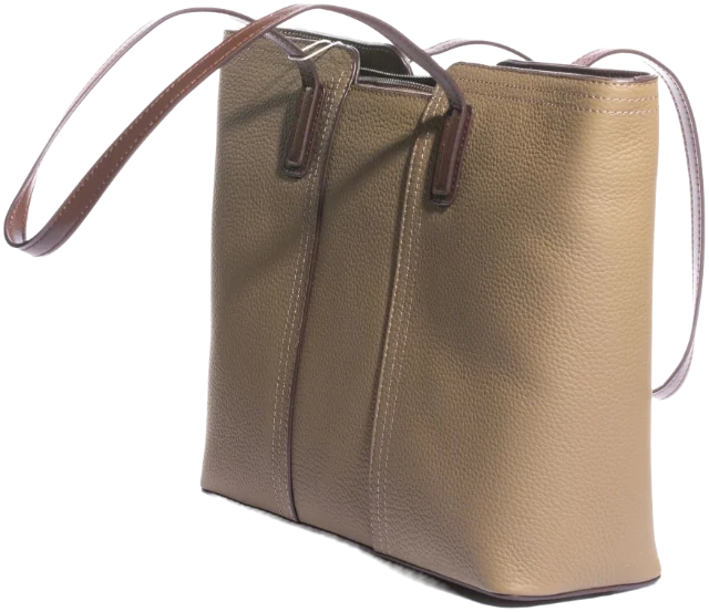 Taupe leather tote